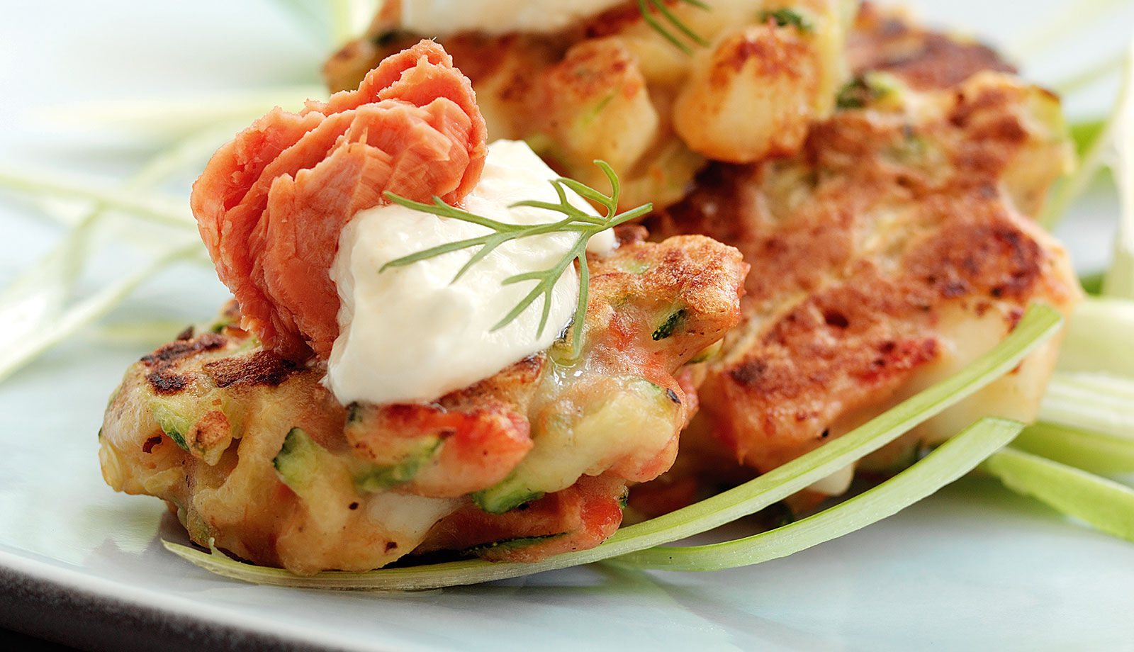 Little Courgette and Wild Alaska Salmon Fritters