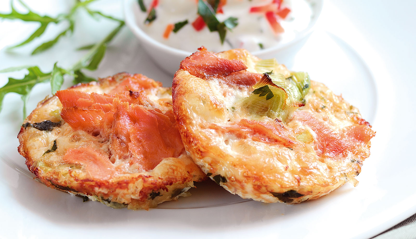 Wild Alaska Salmon and Leek Mini Frittatas Recipe