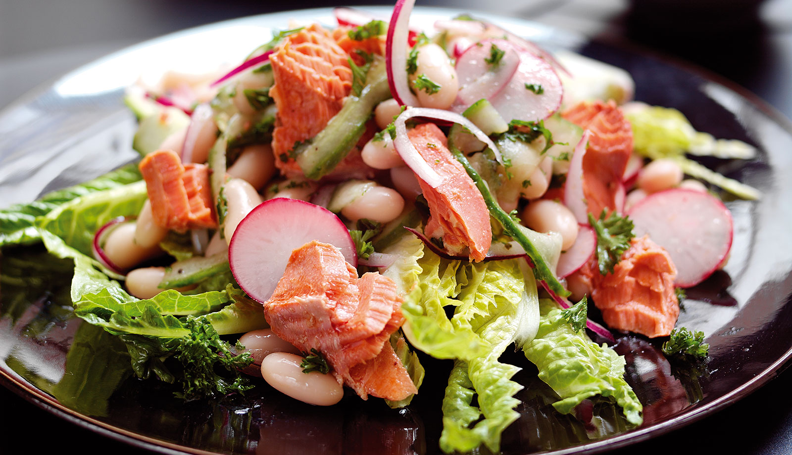 Wild Alaska Salmon, Cucumber and Parsley Salad