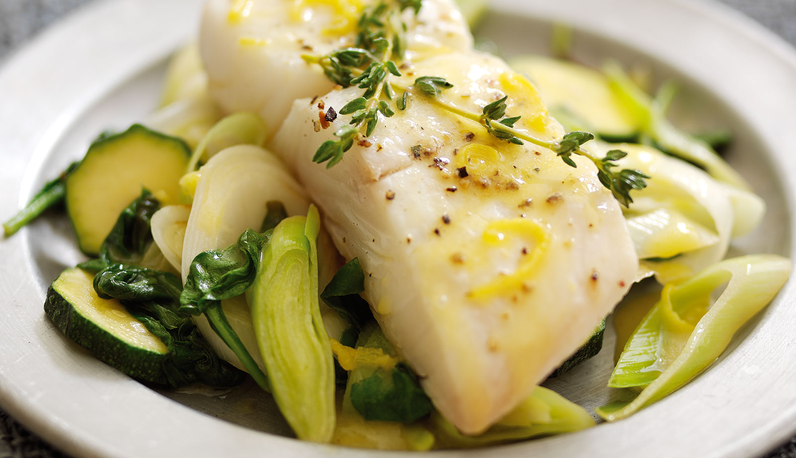 Grilled Wild Alaska Halibut with Lemon & Thyme Dressing