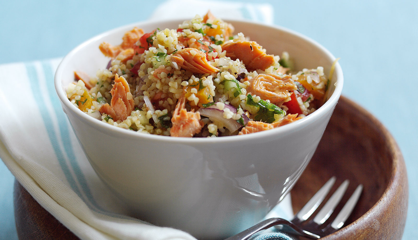 Wild Alaska Salmon Tabbouleh Recipe by Wild Alaska Seafood