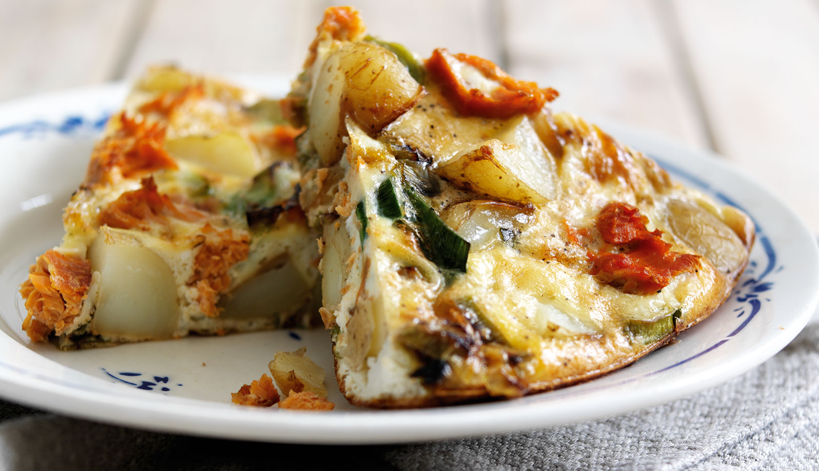 Wild Alaska Salmon, Potato and Leek Frittata