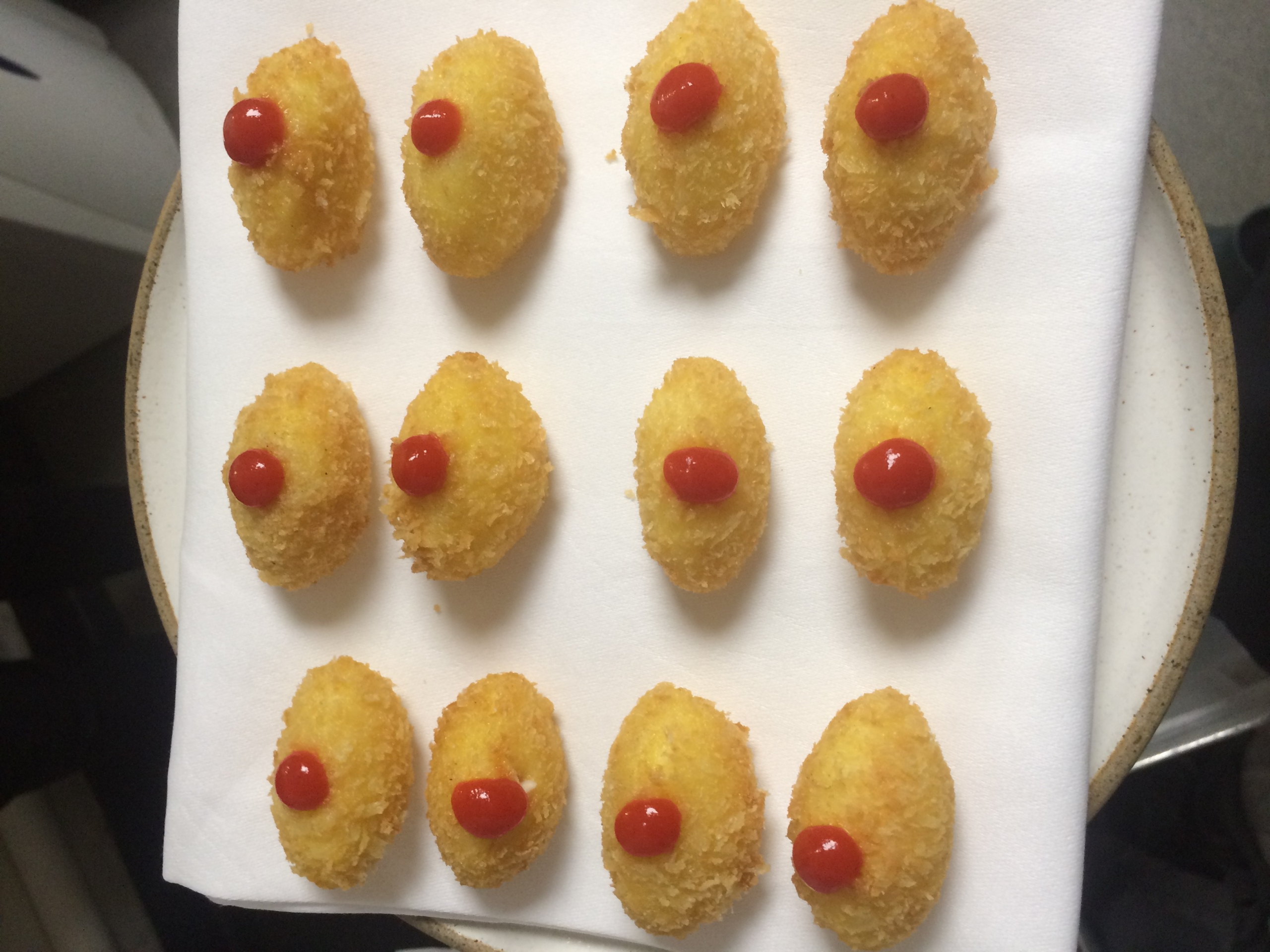 Alaska Pollock Fritters with Fermented Tomato by Adam Reid