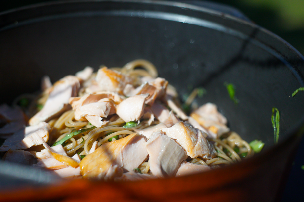 Whole Wheat Spaghetti with Wild Alaska Salmon