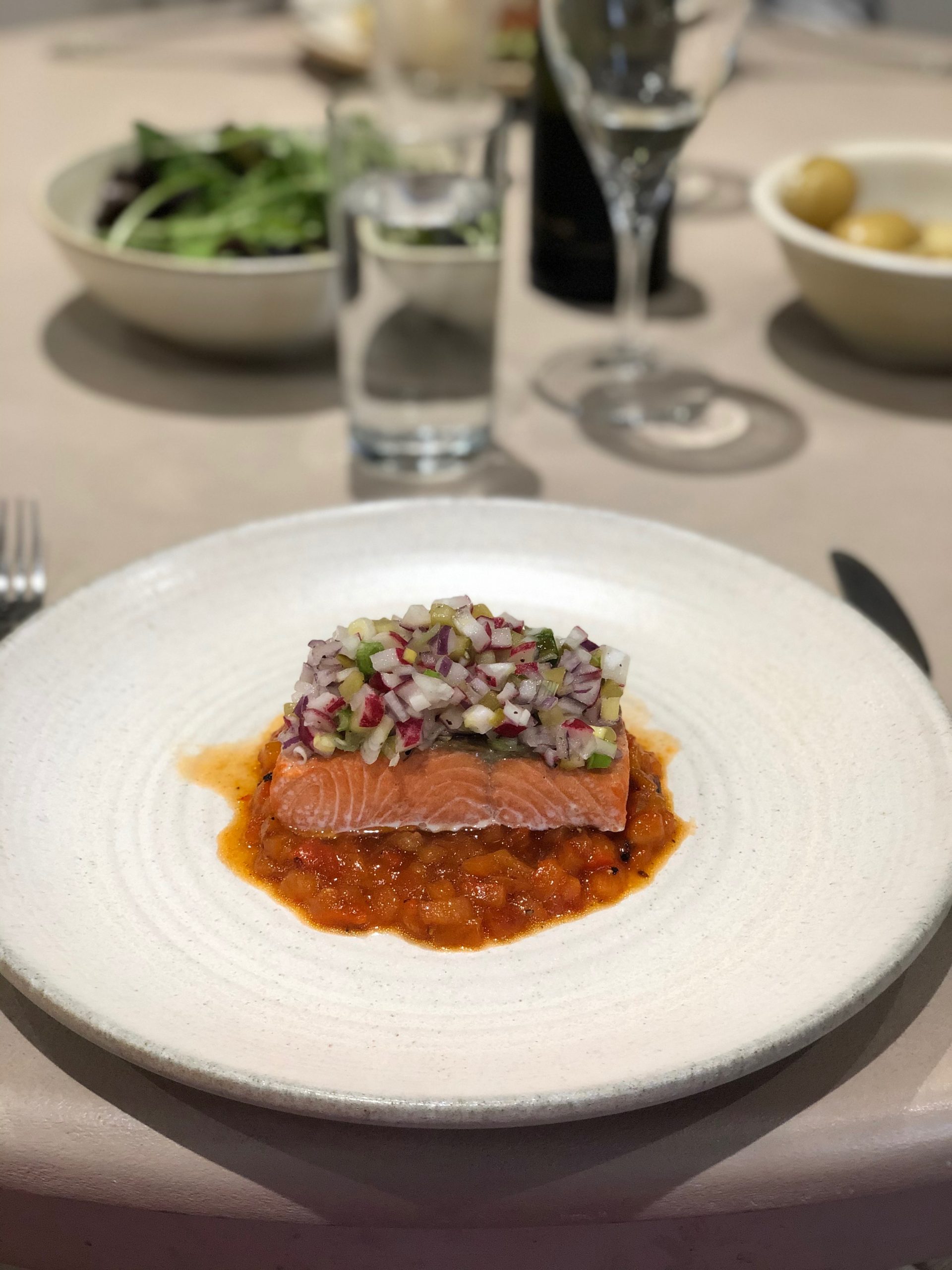 Wild Alaska Salmon with Pickled Peppers - Wild Alaska Seafood
