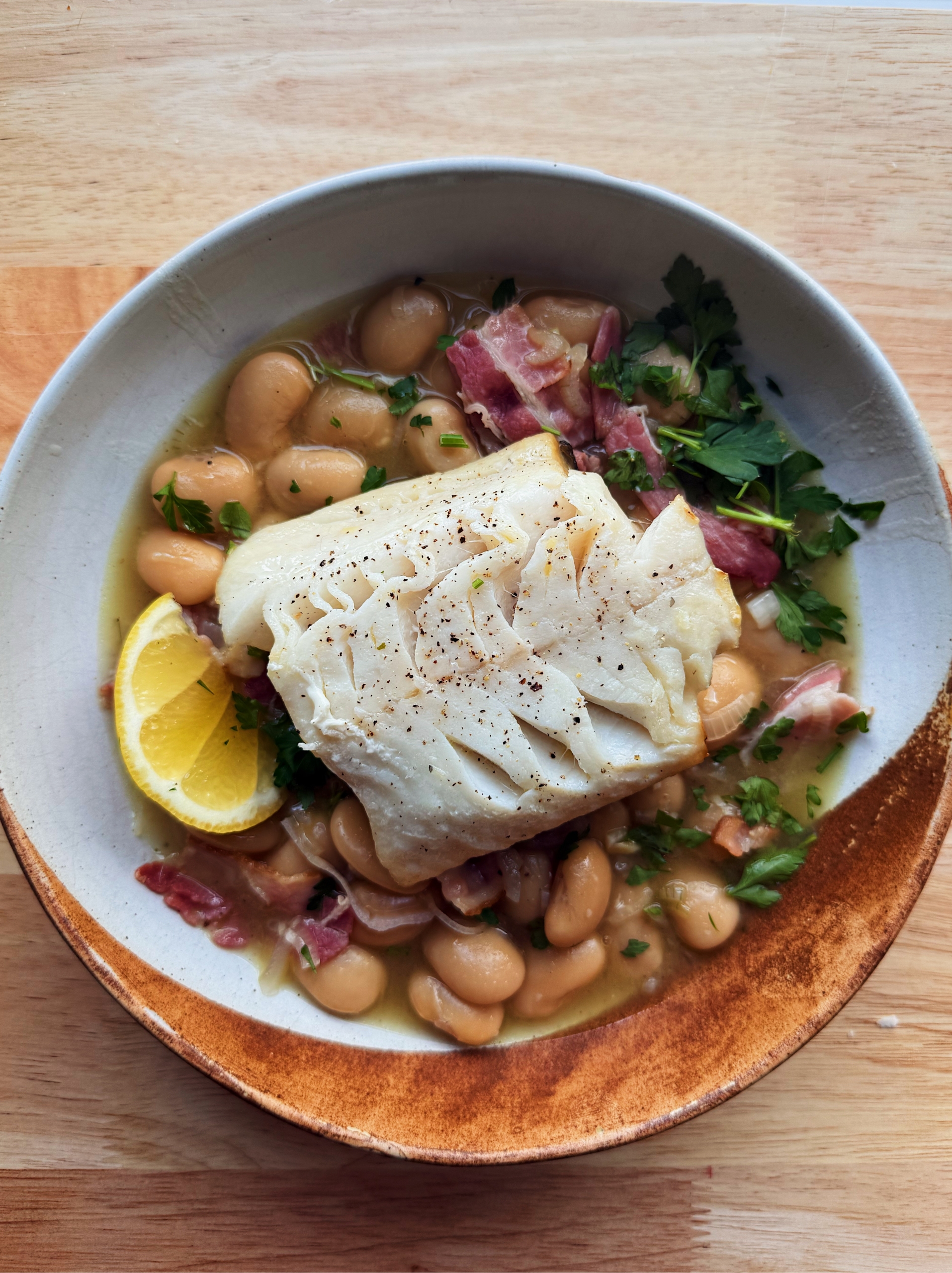 BLACK COD & BROTHY BUTTER BEANS - Wild Alaska Seafood