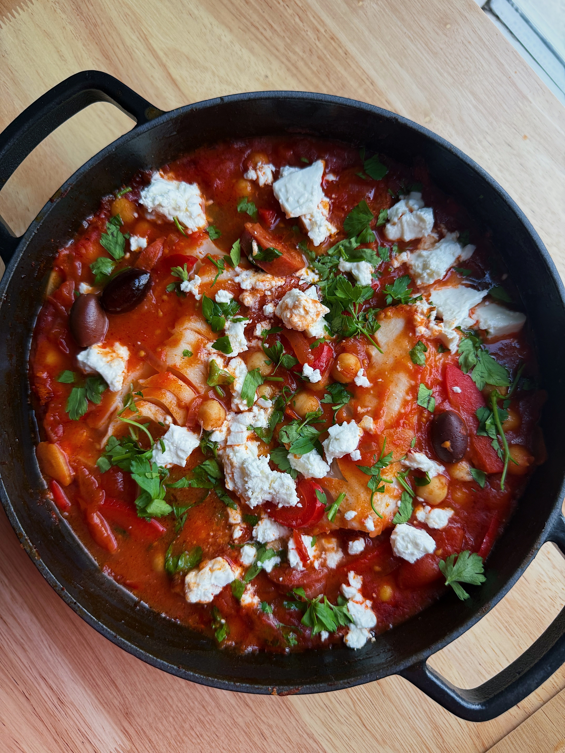 One Pan Chorizo, Cod and Olive Tray Bake - Wild Alaska Seafood