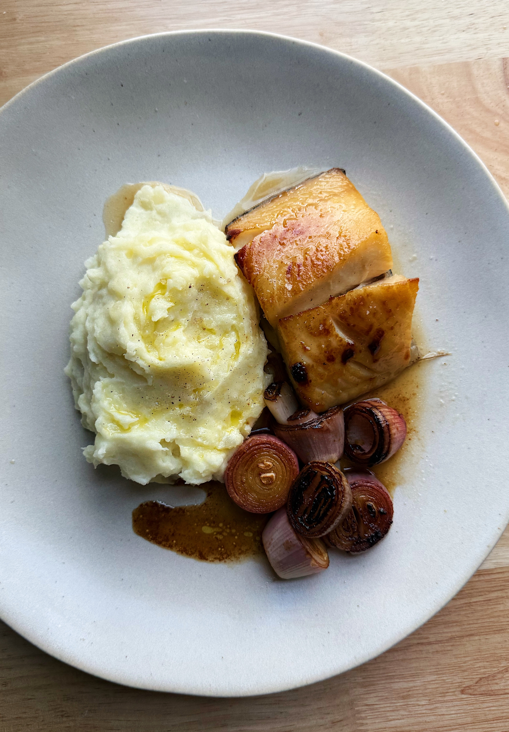 Miso Cod with Truffle Mash and Shallots - Wild Alaska Seafood
