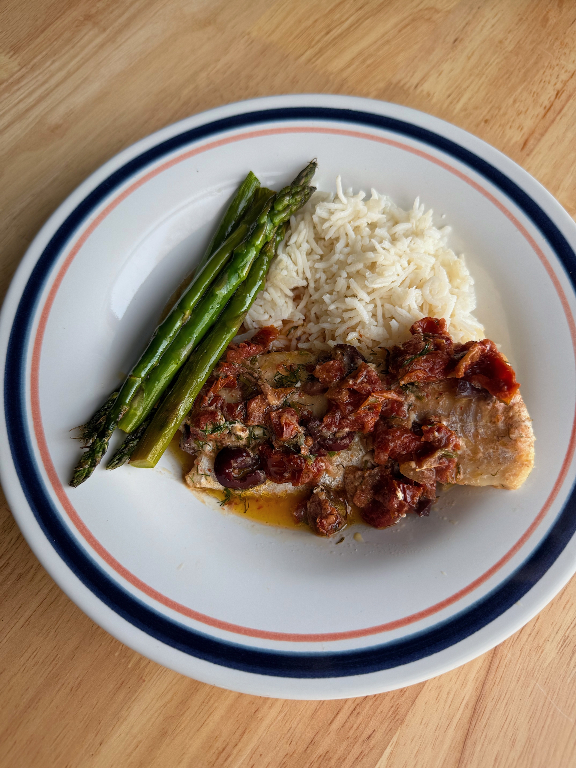 Baked Pollock with Mediterranean Dressing & Rice - Wild Alaska Seafood